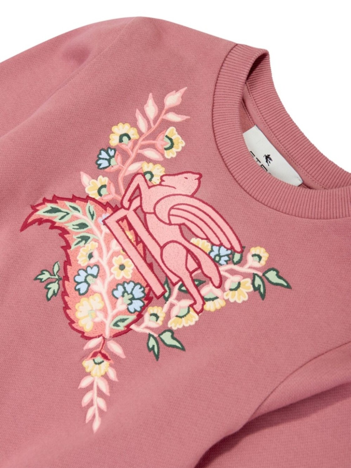 ETRO KIDS толстовка с мотивом Пегаса, розовый — фото 4