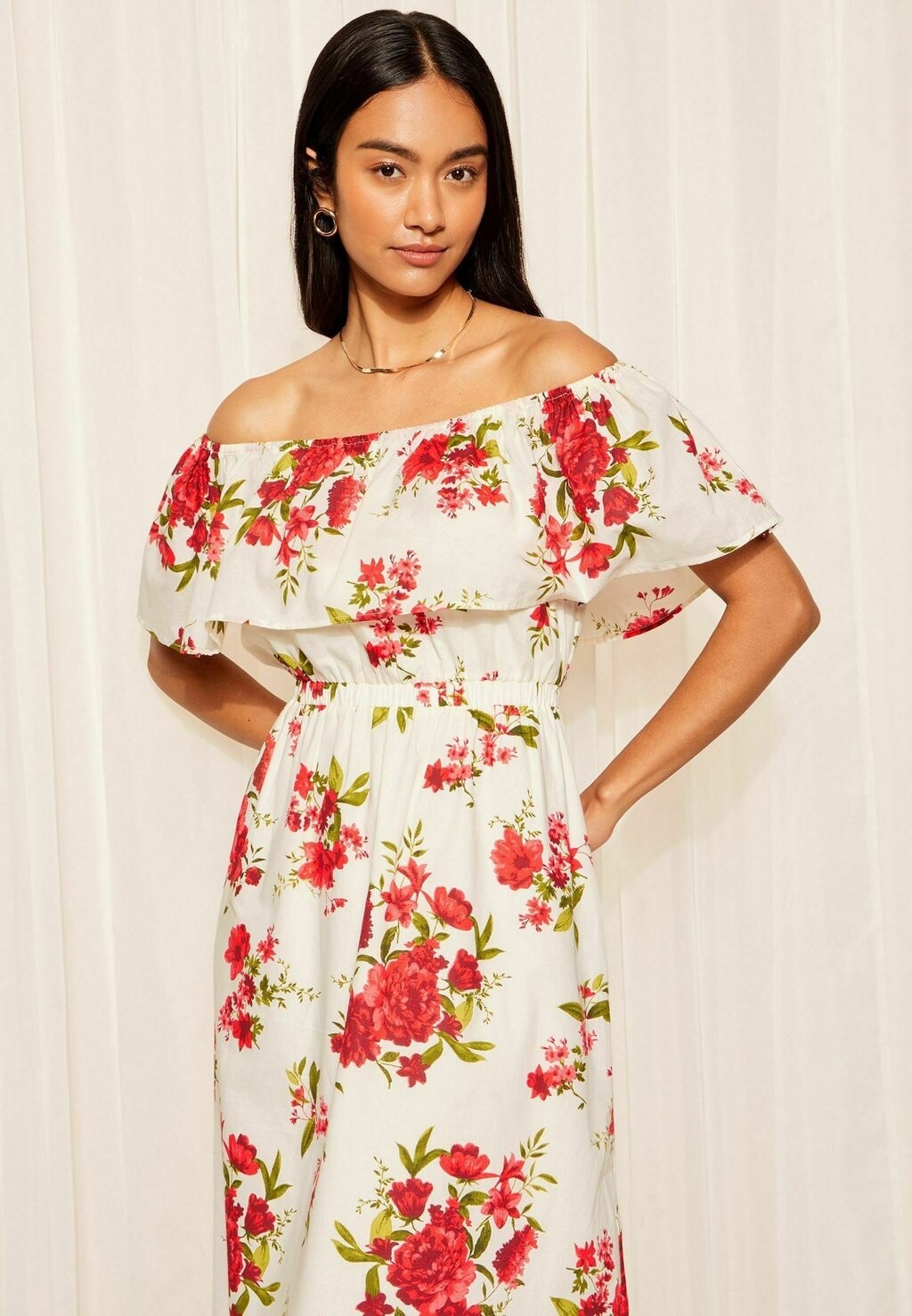 

Платье макси BARDOT ELASTICATED REGULAR FIT Friends Like These, белый