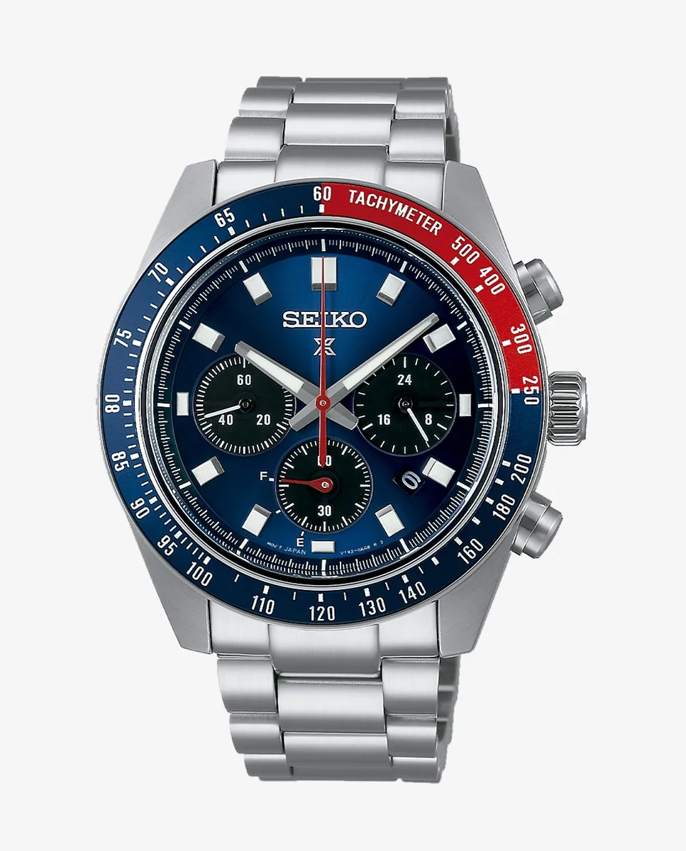 

Мужские часы Prospex SSC913P1 из стали с серебряным ремешком Seiko, серебряный