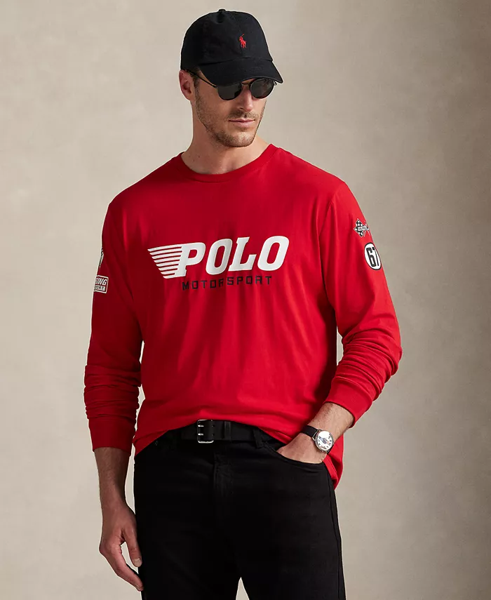 

Мужская футболка с принтом Big & Tall Jersey Polo Ralph Lauren, красный