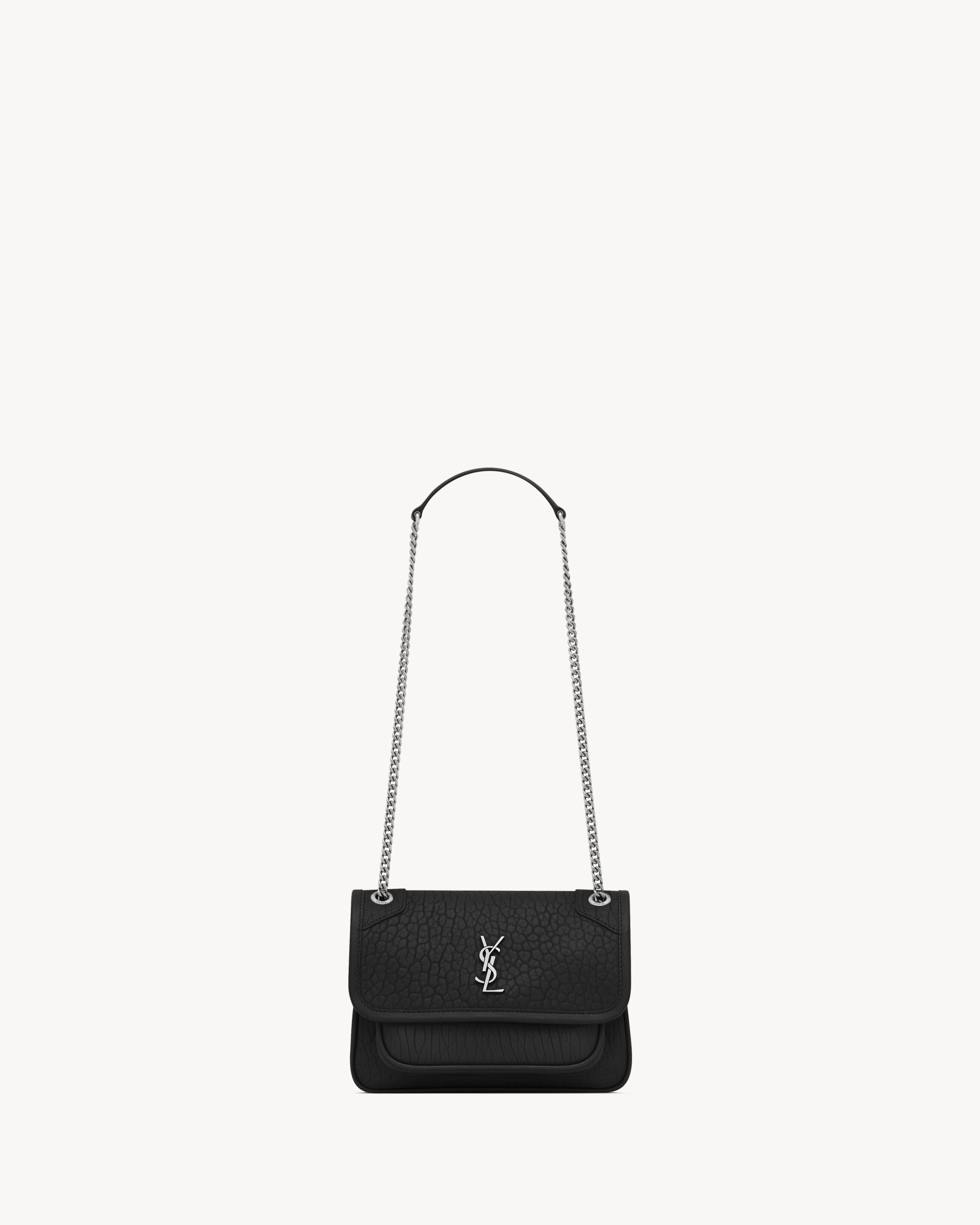 

Мини-сумка NIKI из зернистой овечьей кожи Saint Laurent, черный