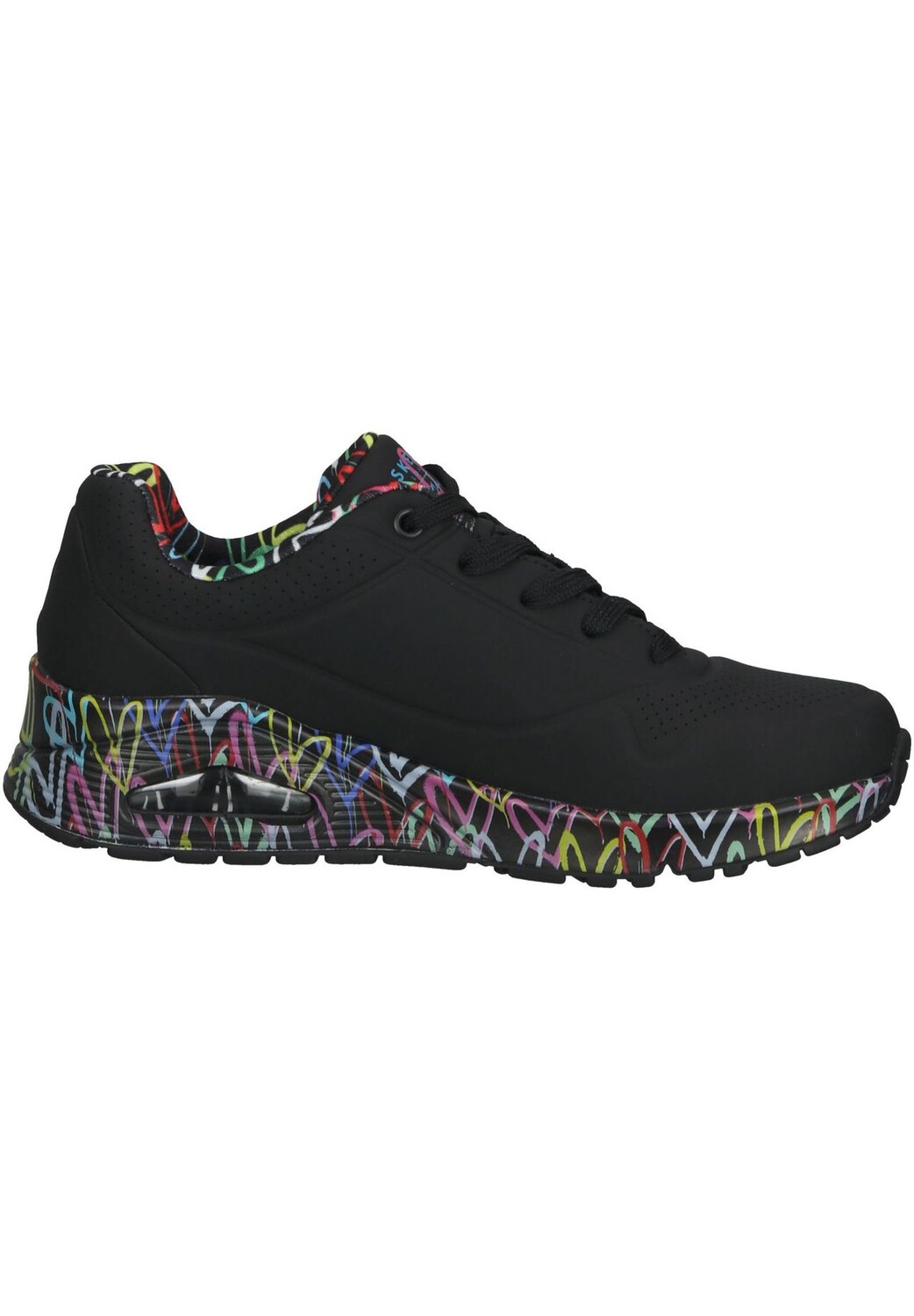 Кроссовки Uno Loving Love, амортизирующие, подошва с принтом, женские SKECHERS, цвет Bbk — фото 4