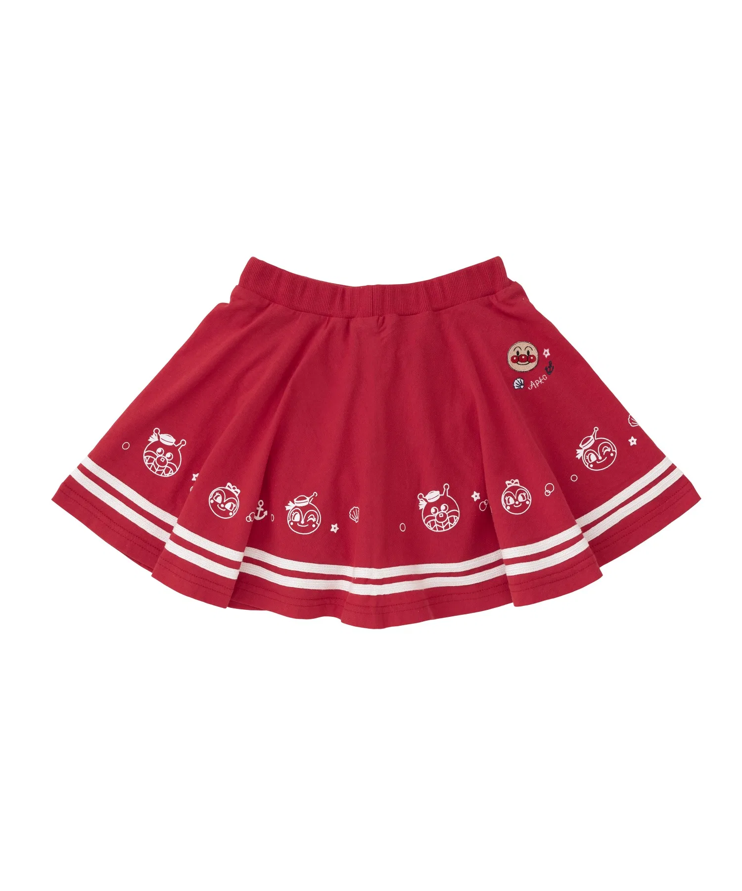 Детская юбка-солнце ANPANMAN KIDS COLLECTION с морским принтом красная — фото 3