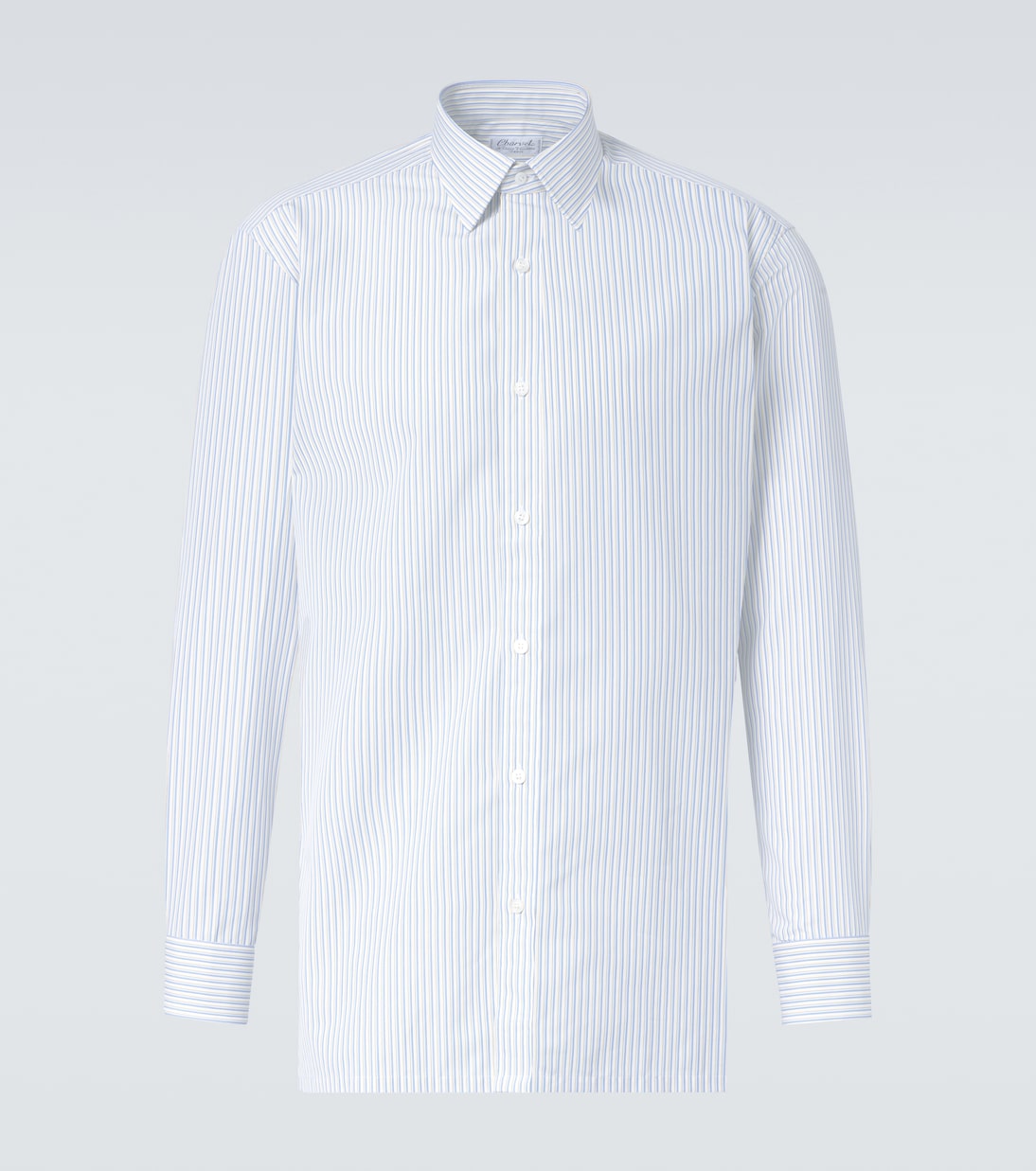 

Полосатая хлопковая рубашка Charvet, Yellow Blue Stripe