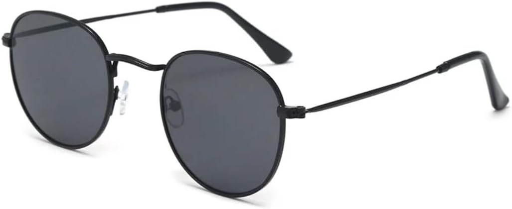 

Солнцезащитные очки с защитой от УФ-излучения UV400 | Металлические круглые линзы в стиле панк | Цветные линзы | Для женщин и мужчин | Для занятий спортом на открытом воздухе и вождения DSVIGF, Black-black