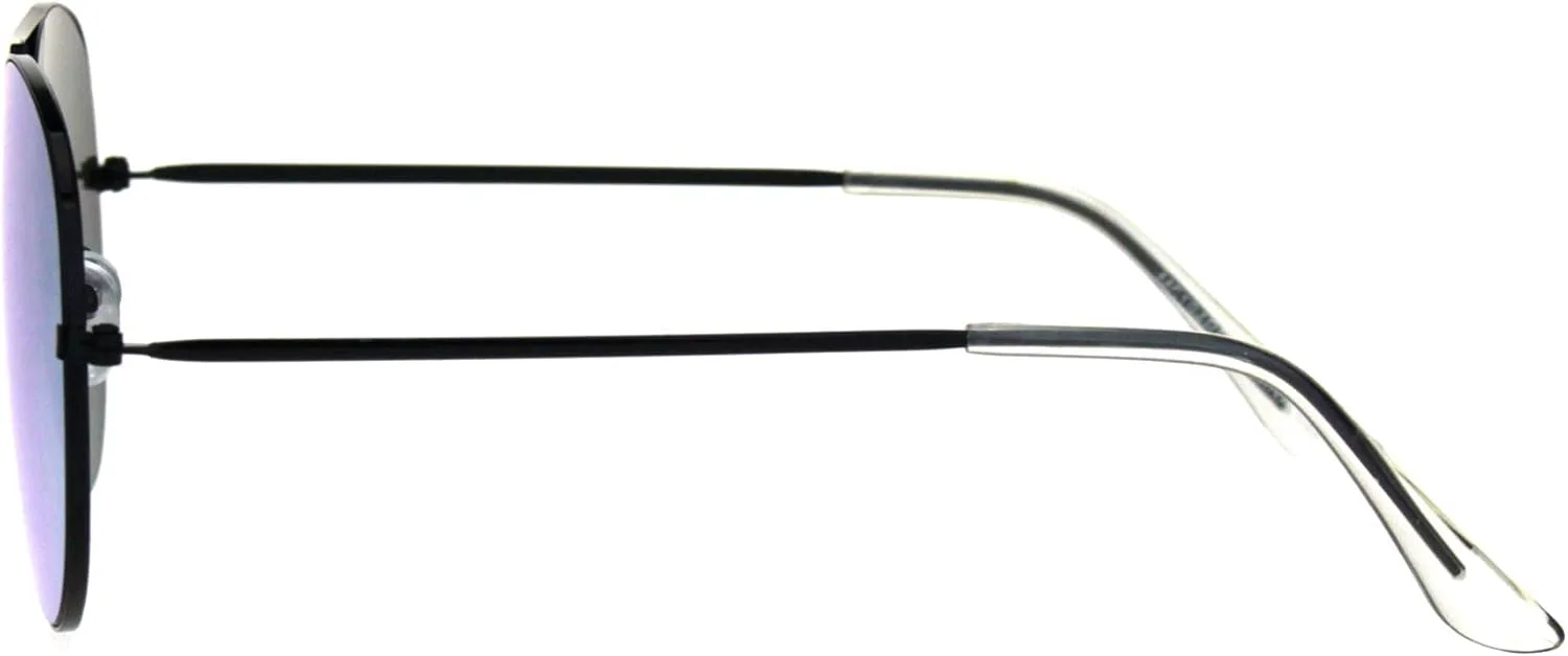 

Классические солнцезащитные очки-авиаторы унисекс с тонкой металлической оправой, зеркальными линзами и защитой от УФ-излучения UV 400 PASTL, Black (Yellow Mirror)