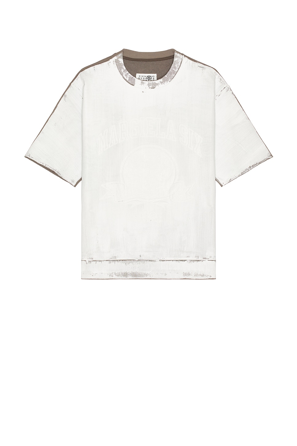 

Толстовка с коротким рукавом и круглым вырезом Mm6 Maison Margiela, taupe