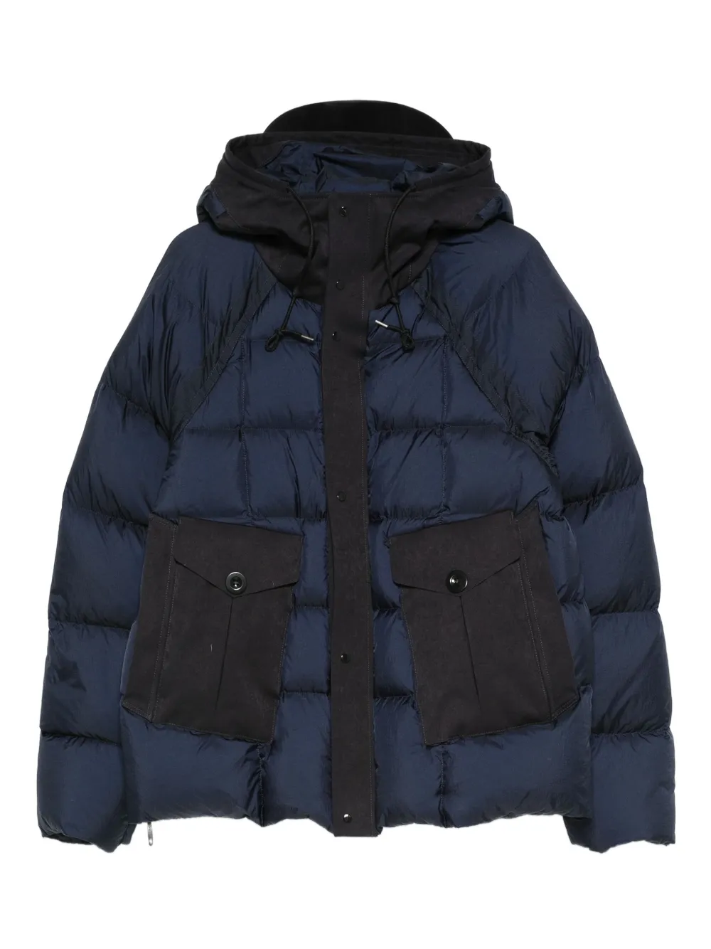 

Стеганая куртка с капюшоном Ten C, синий