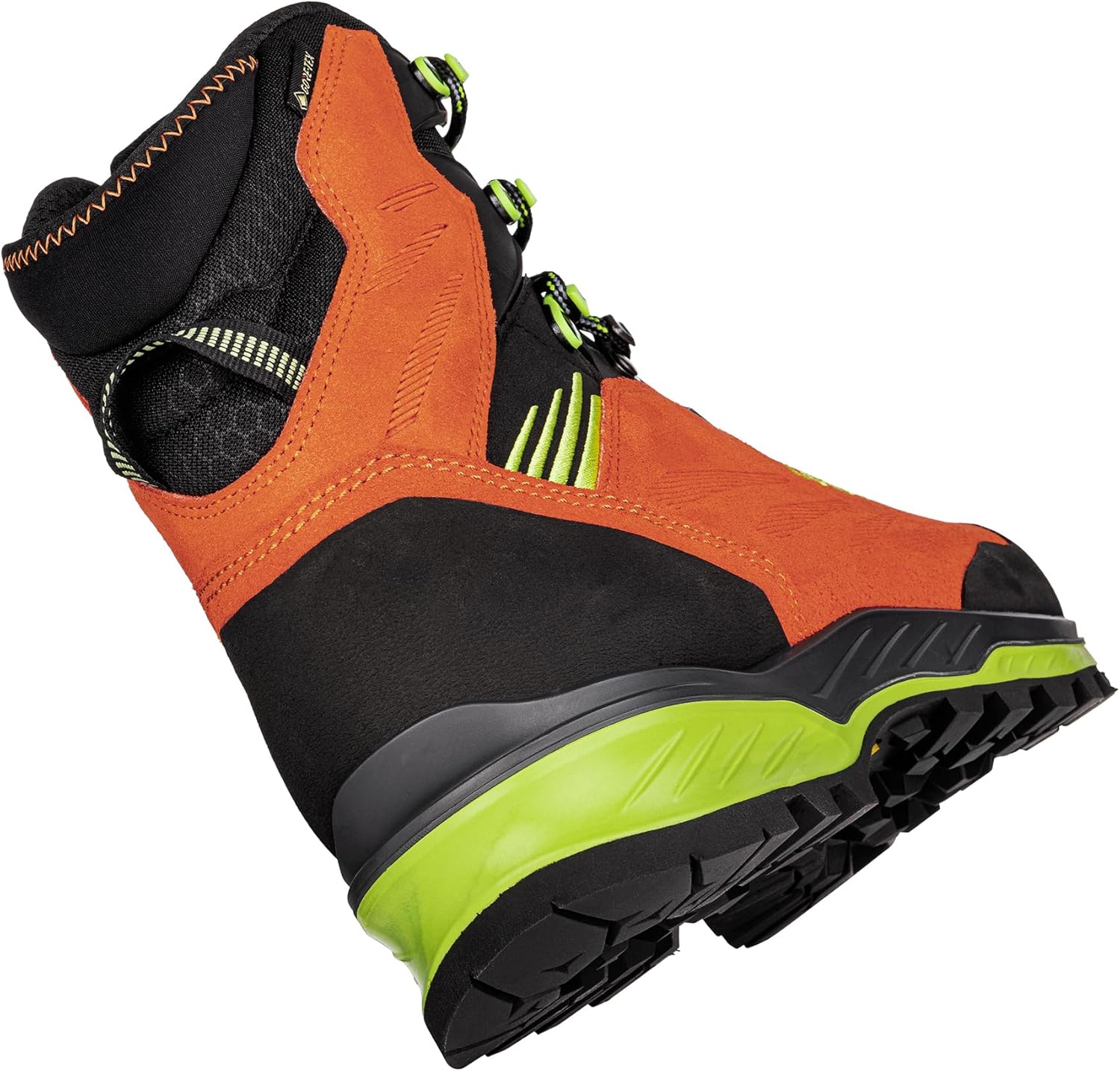 Мужские ботинки LOWA Cadin II GTX Mid из замши и текстиля, Flame Lime — фото 2