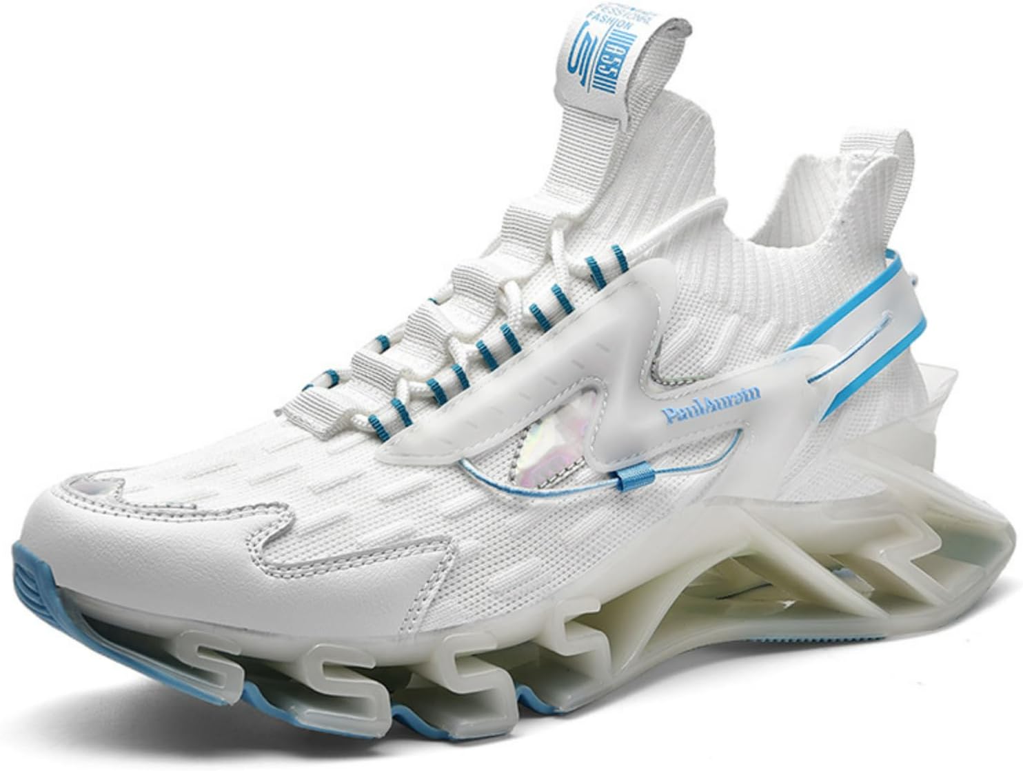 

Модные массивные кроссовки для мужчин и женщин, нескользящая мода, легкие, дышащие сетчатые кроссовки, повседневные беговые кроссовки Macefil, белый/синий