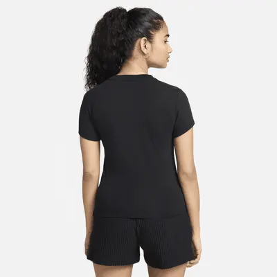 Футболка Nike Sportswear Chill Knit, черный/белый — фото 3