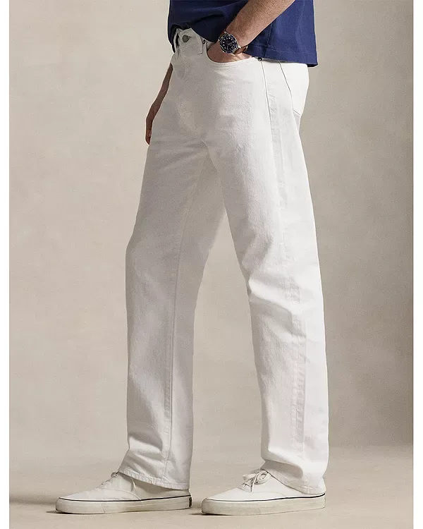 Прямые джинсы Heritage белого цвета Polo Ralph Lauren, White — фото 4