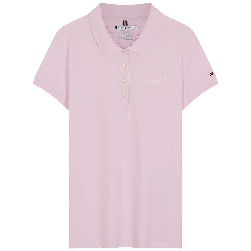 

Женская поло Tommy Hilfiger, светло-розовый