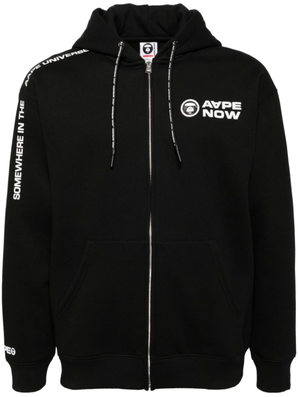 

AAPE BY *A BATHING APE куртка с капюшоном и нашивкой-логотипом, черный
