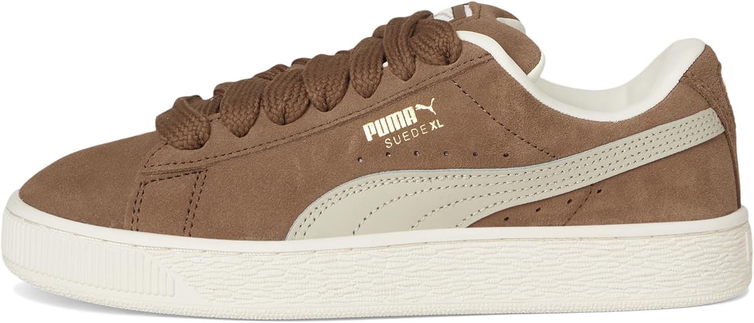 Детские кроссовки Puma Unisex-Child Suede XL (для детей постарше), Haute Coffee/Desert Dust — фото 4
