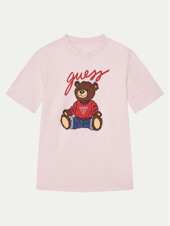 

Футболка стандартного кроя Guess, розовый