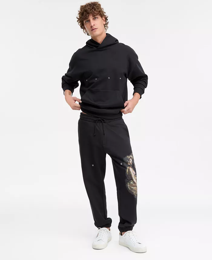 

Мужские штаны Dabuno свободного кроя с принтом и шнурком Hugo Boss, черный