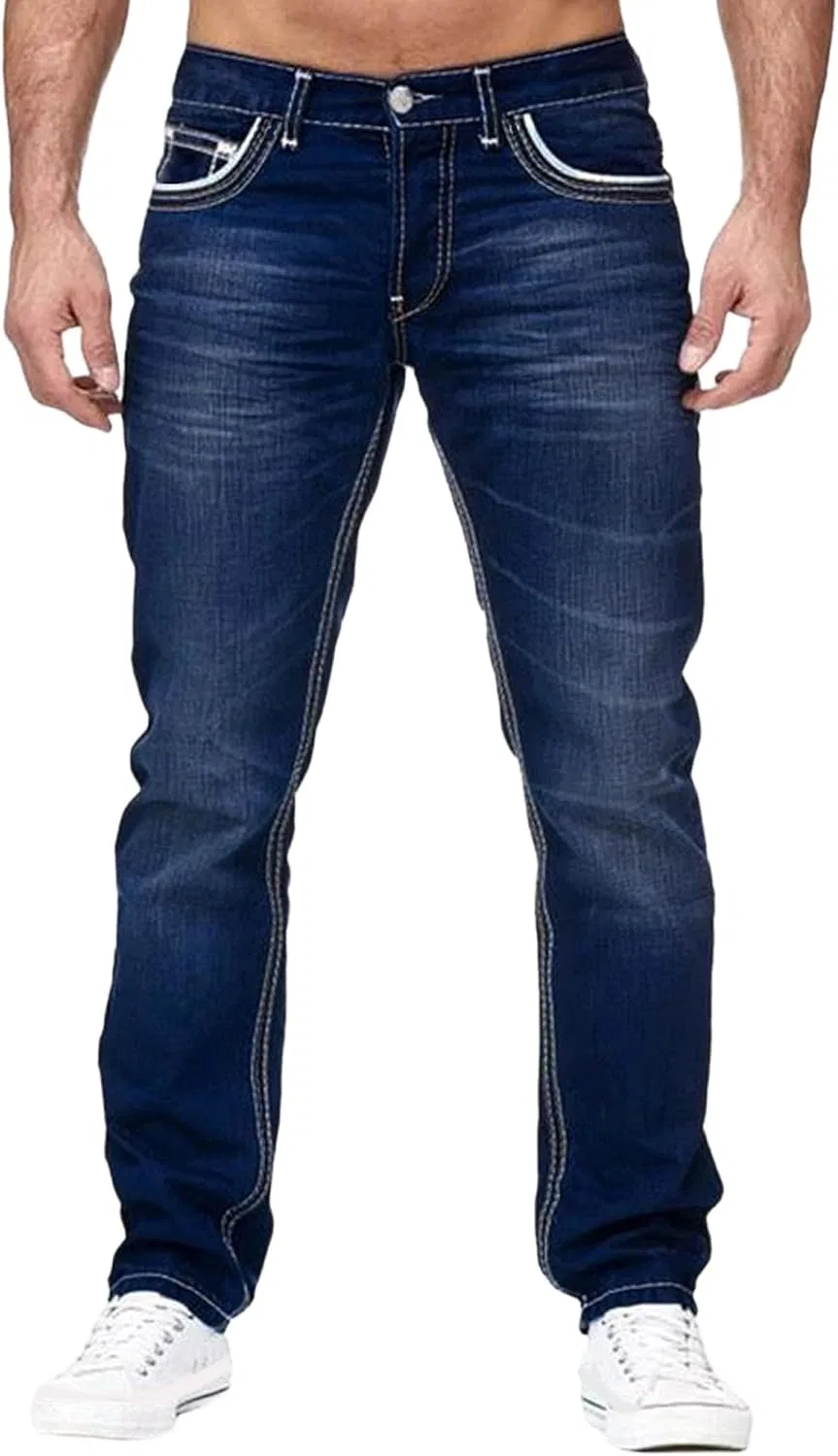 Джинсы slim fit темно-синий