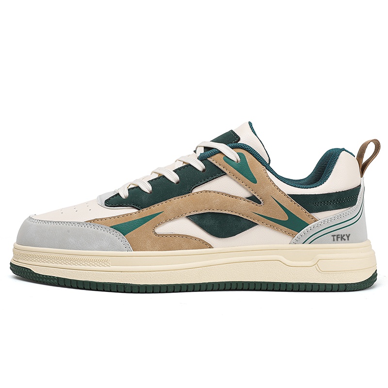 

Нескользящие износостойкие низкие мужские кроссовки TFKY, Beige Green
