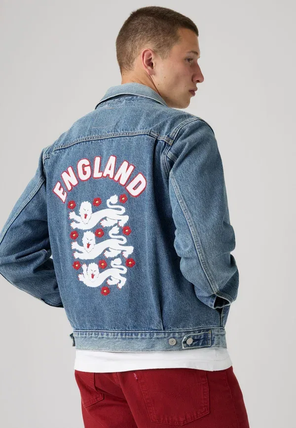 Куртка джинсовая Levi'S Football Type II Trucker Denim Jacket, синий деним — фото 3