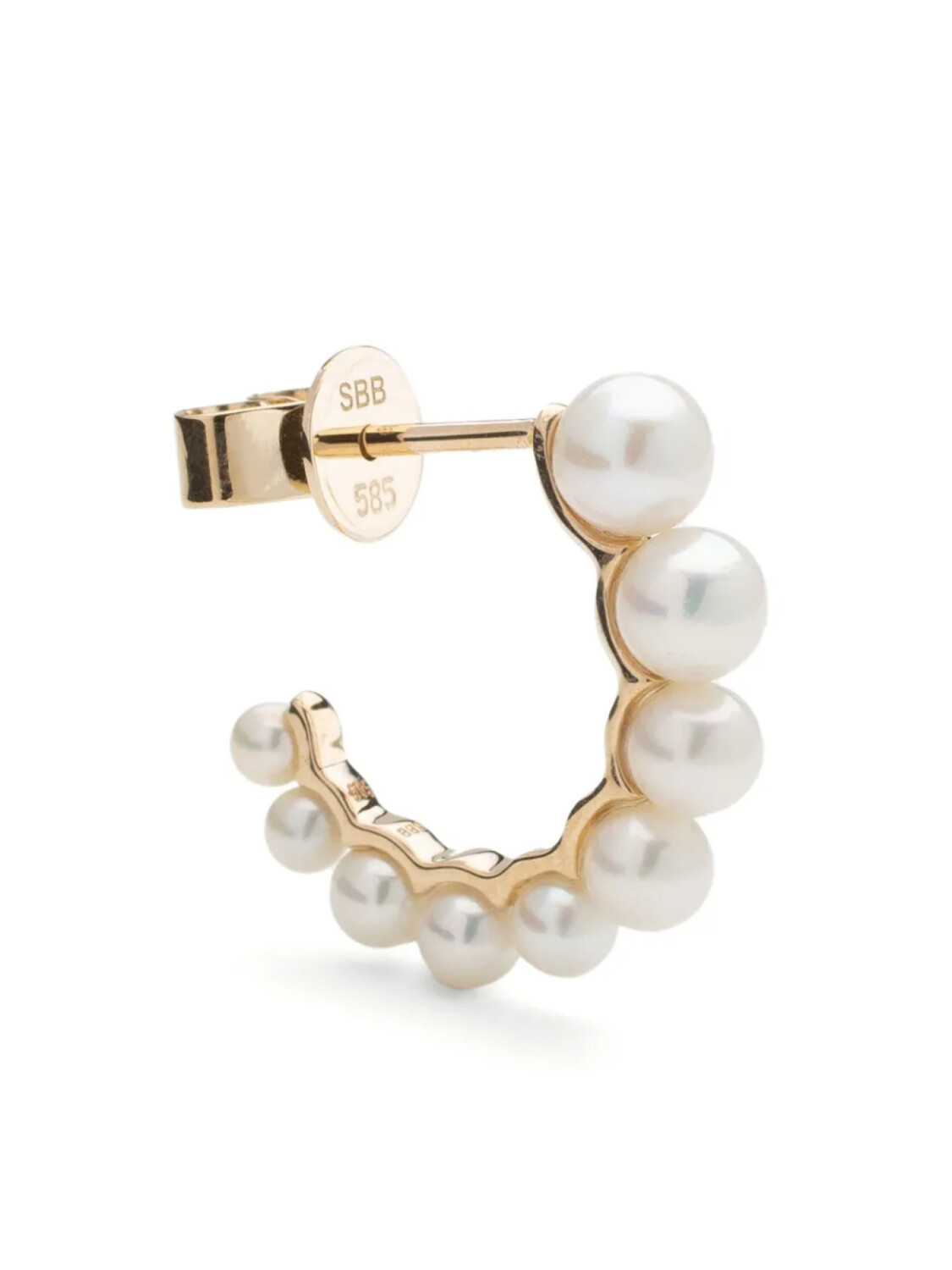 

Серьги-кольца Petite Boucle de Perles из желтого золота 14 карат от Sophie Bille Brahe, золотой