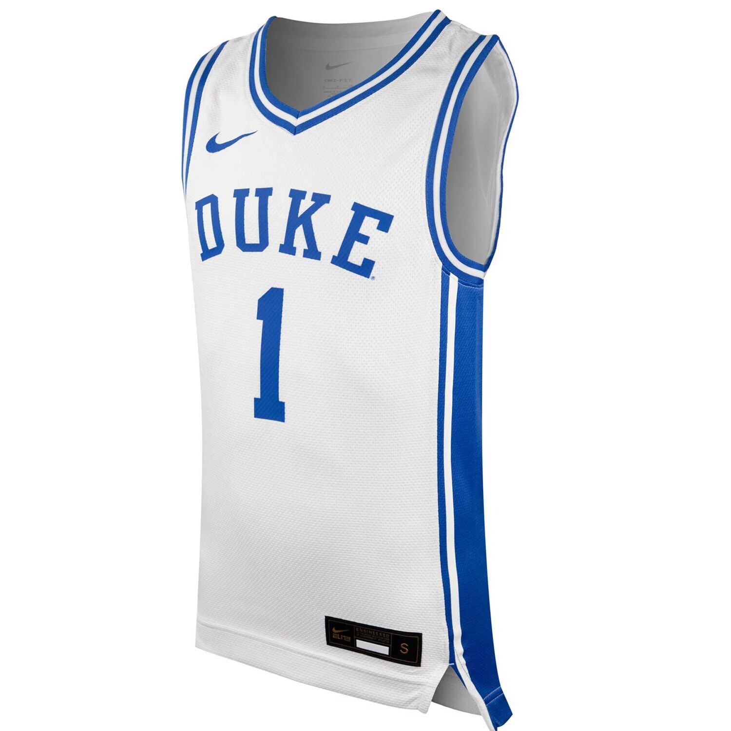 Реплика молодежной баскетбольной майки Nike #1 White Duke Blue Devils Icon Nike — фото 2