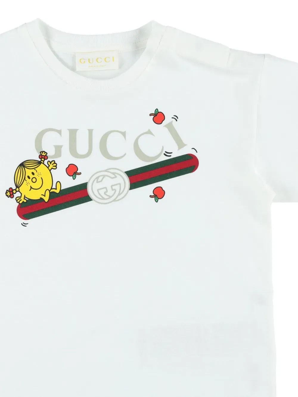 Футболка с графическим принтом Gucci Kids, белый — фото 3