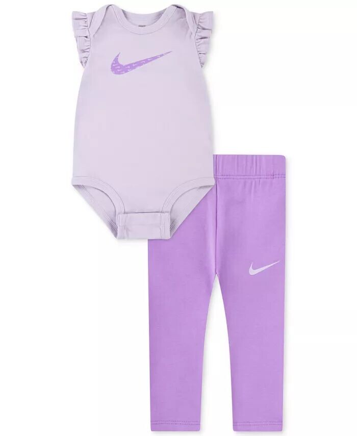 

Боди и леггинсы Swoosh Motion для девочек, комплект из 2 предметов Nike, розовый