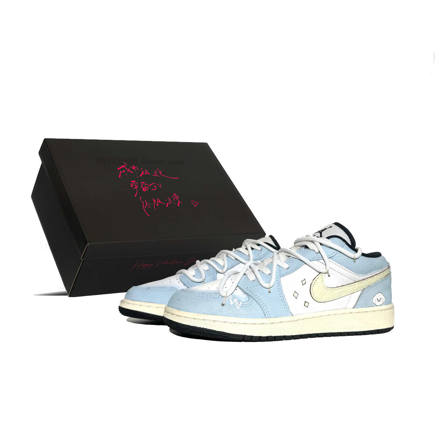 

Jordan Air Jordan 1 винтажные баскетбольные кроссовки женские, Blue/White