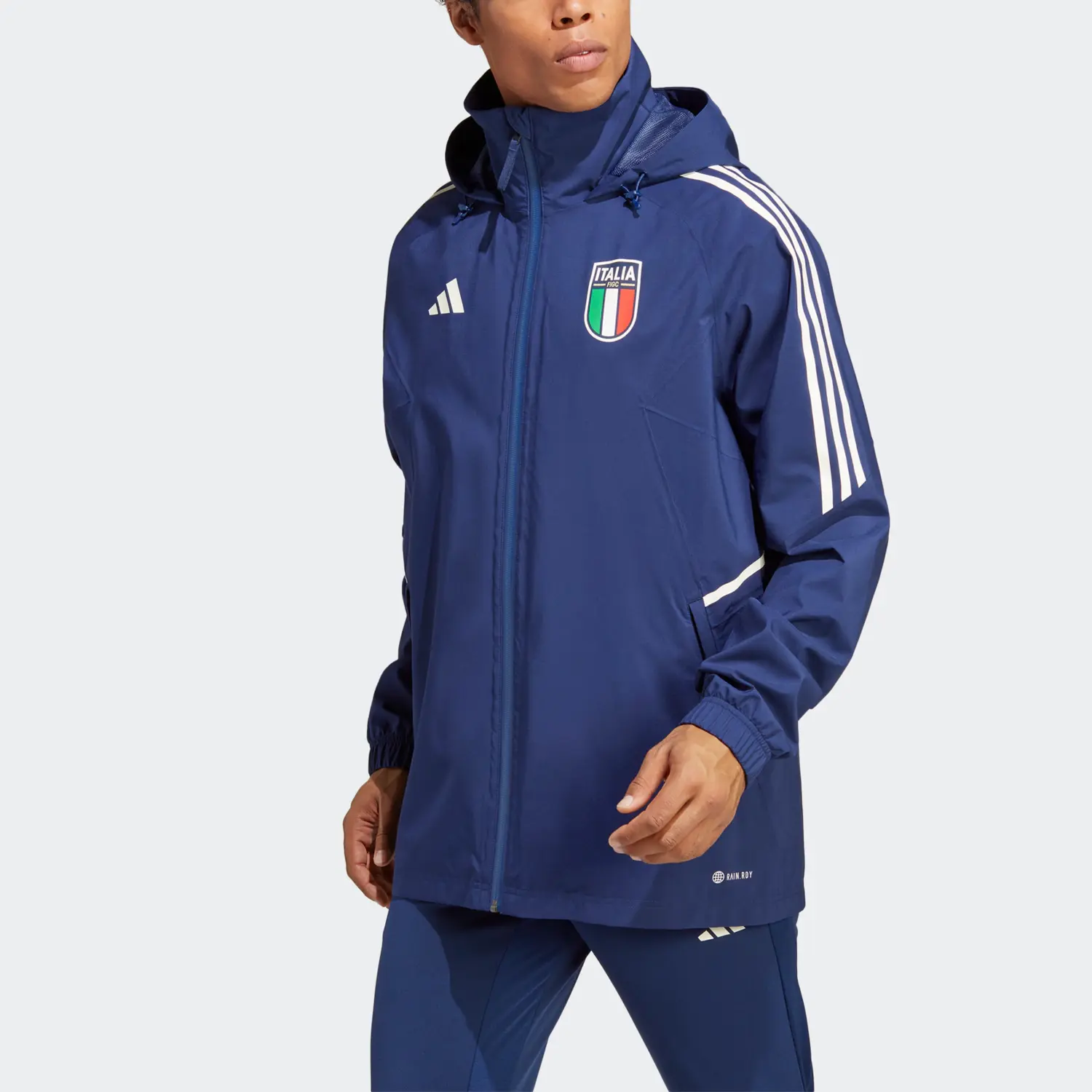 PerformanceItaly CONDIVO 22 Дождевик Футбольная майка Мужская Тёмно-синяя Adidas — фото 3
