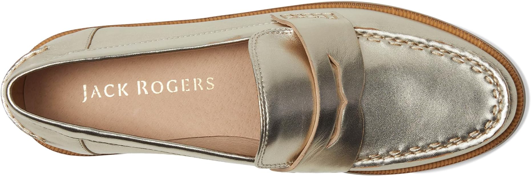 Лоферы Jack Rogers Tipson Penny Loafers - Leather, цвет Platinum — фото 2