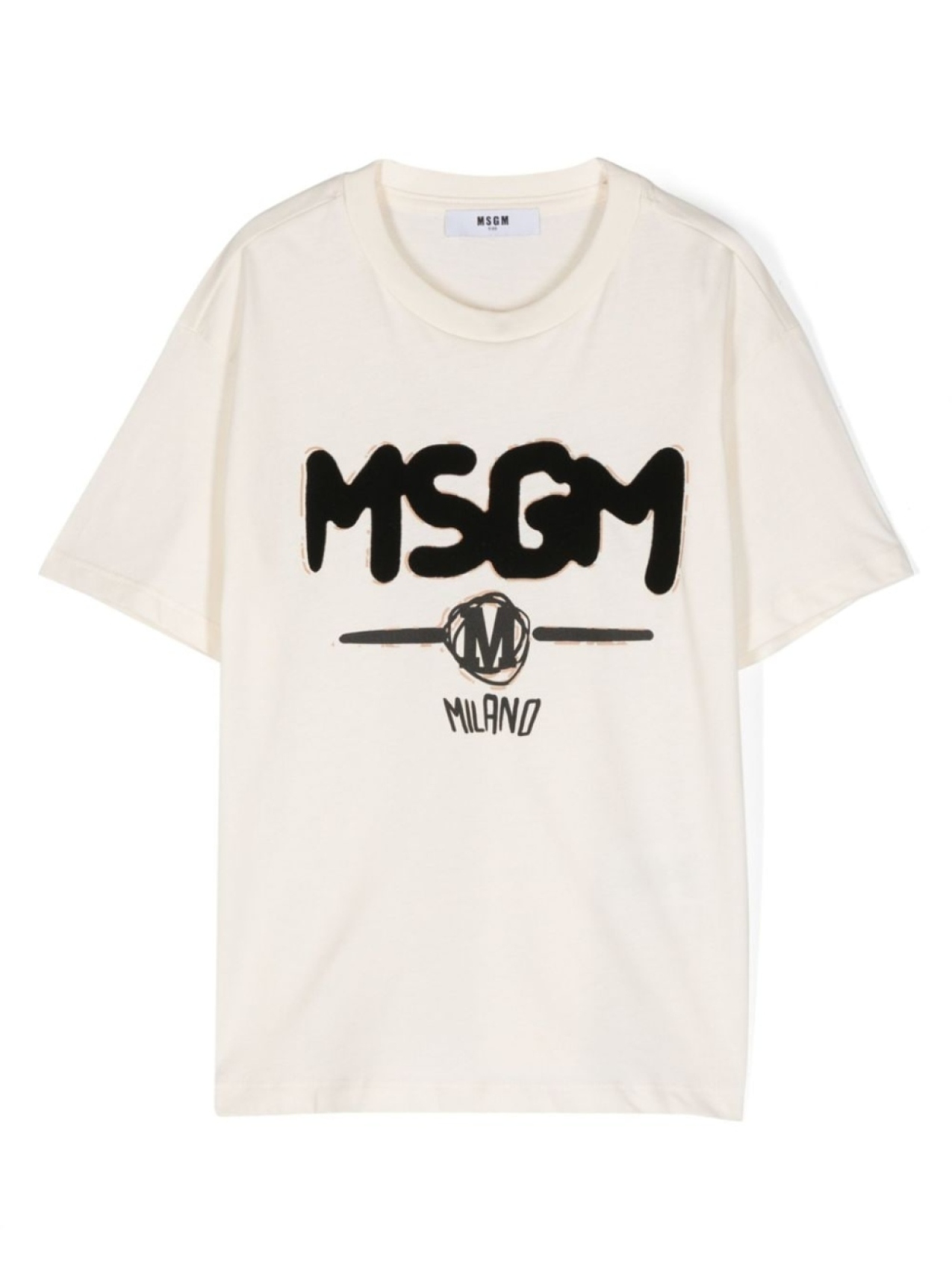 

MSGM Kids футболка с логотипом, нейтральный цвет