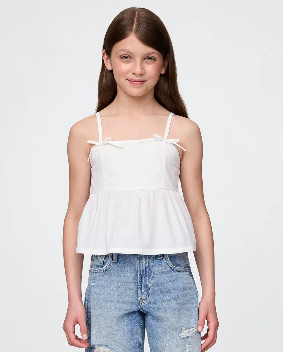

Блузка без бретелек для девочки Gap, белый
