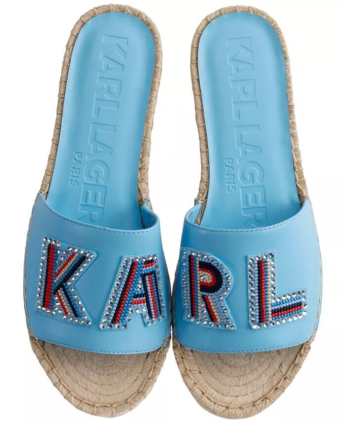 Женские шлепанцы Caine Espadrille KARL LAGERFELD PARIS, синий — фото 4