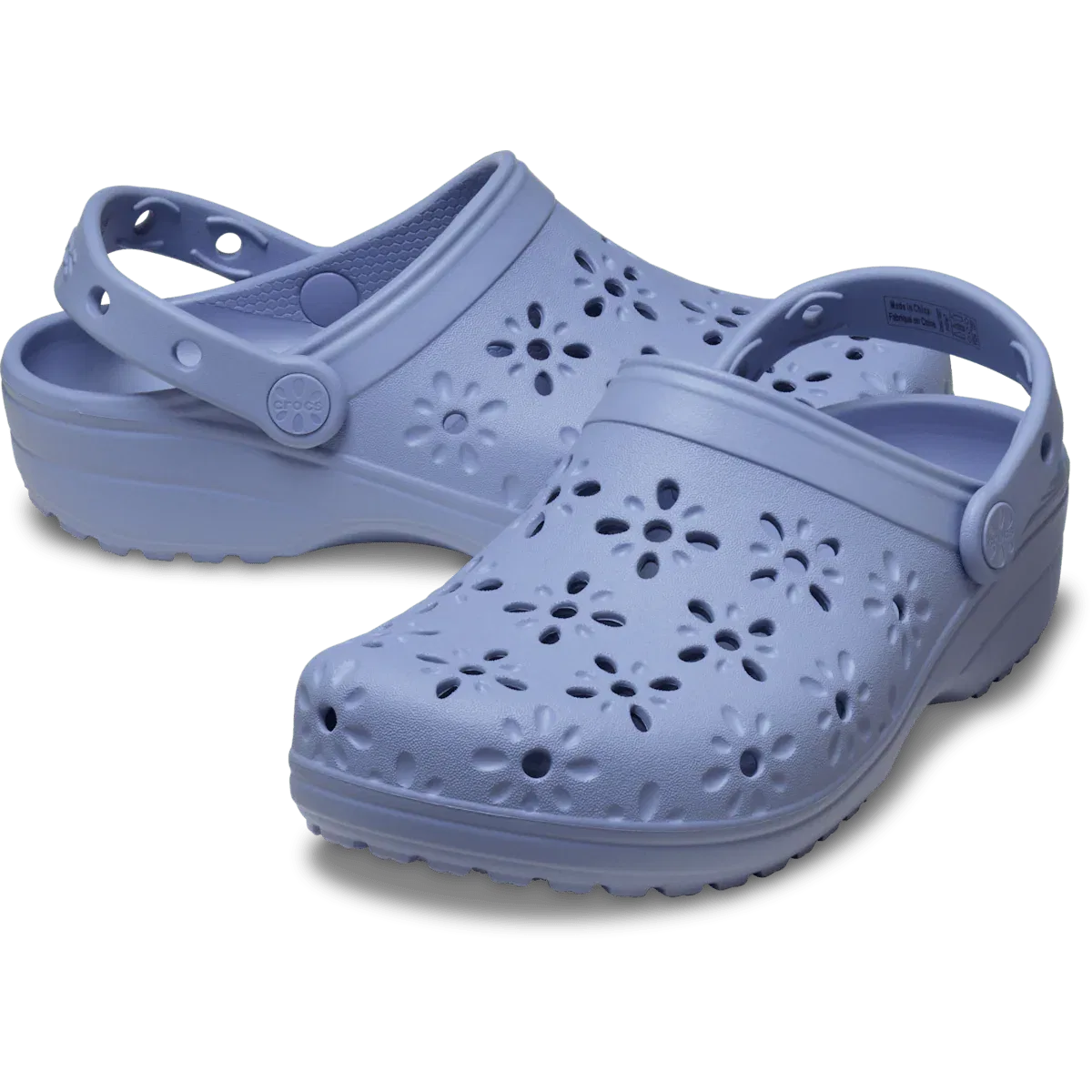 Crocs Классические сабо с цветочным узором и вырезом — фото 2