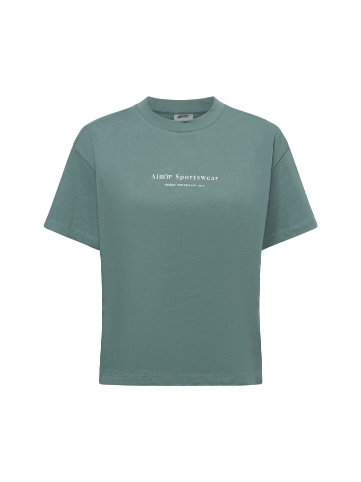 

Футболка Aim'n T-Shirt Sage Serif Boxy T-Shirt, цвет schilf