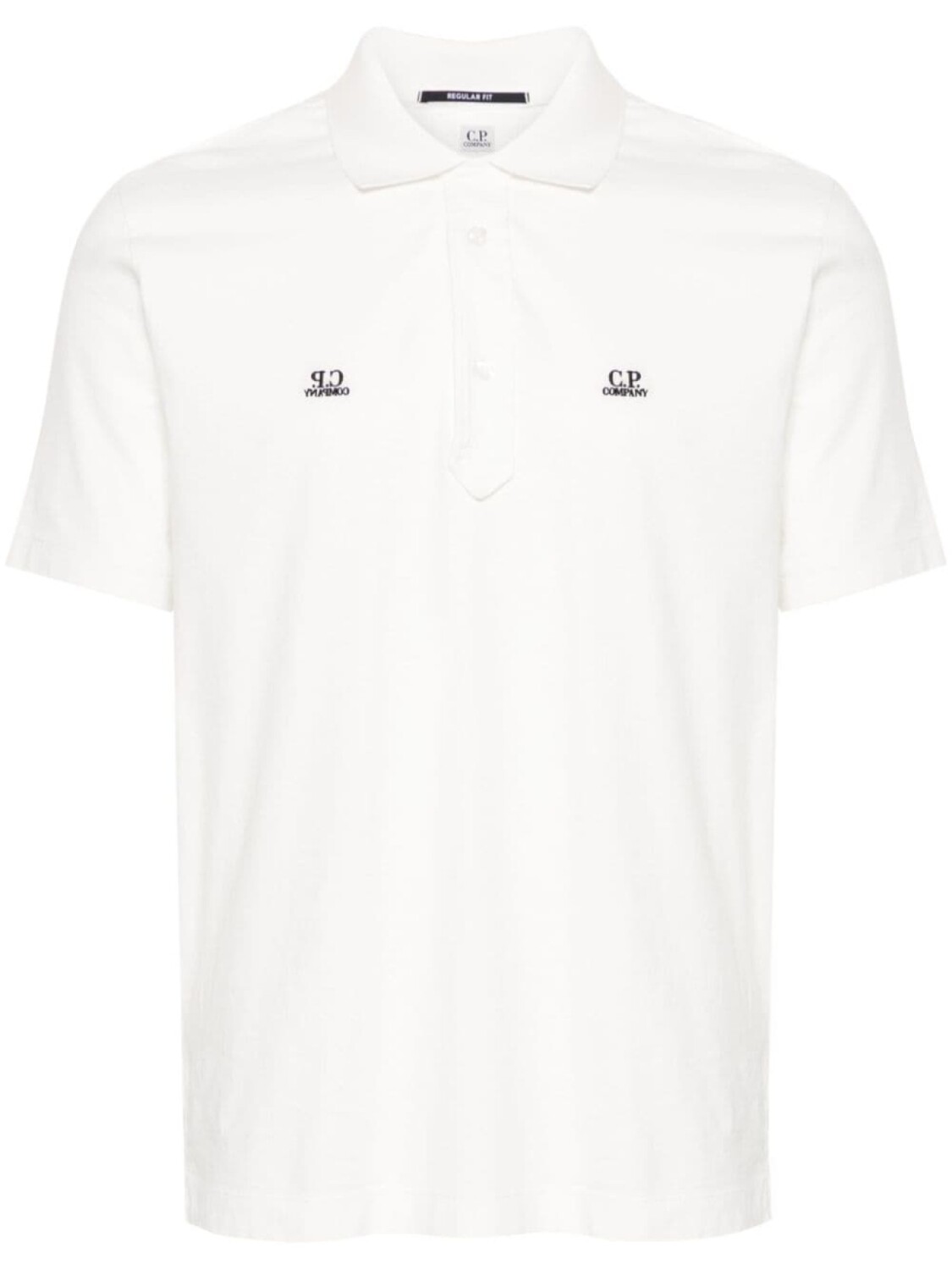 

C.P. Company рубашка поло с вышитым логотипом, белый