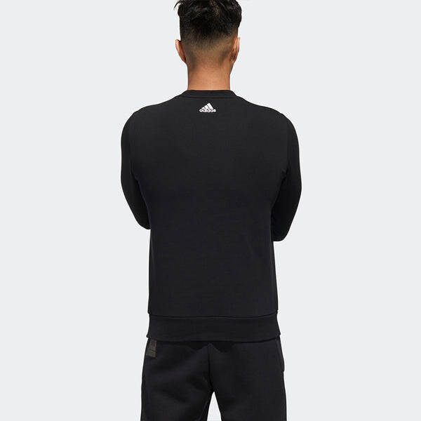 Толстовка adidas MH Gfx Ft Bos Round Neck Logo Sports Black, черный — фото 4