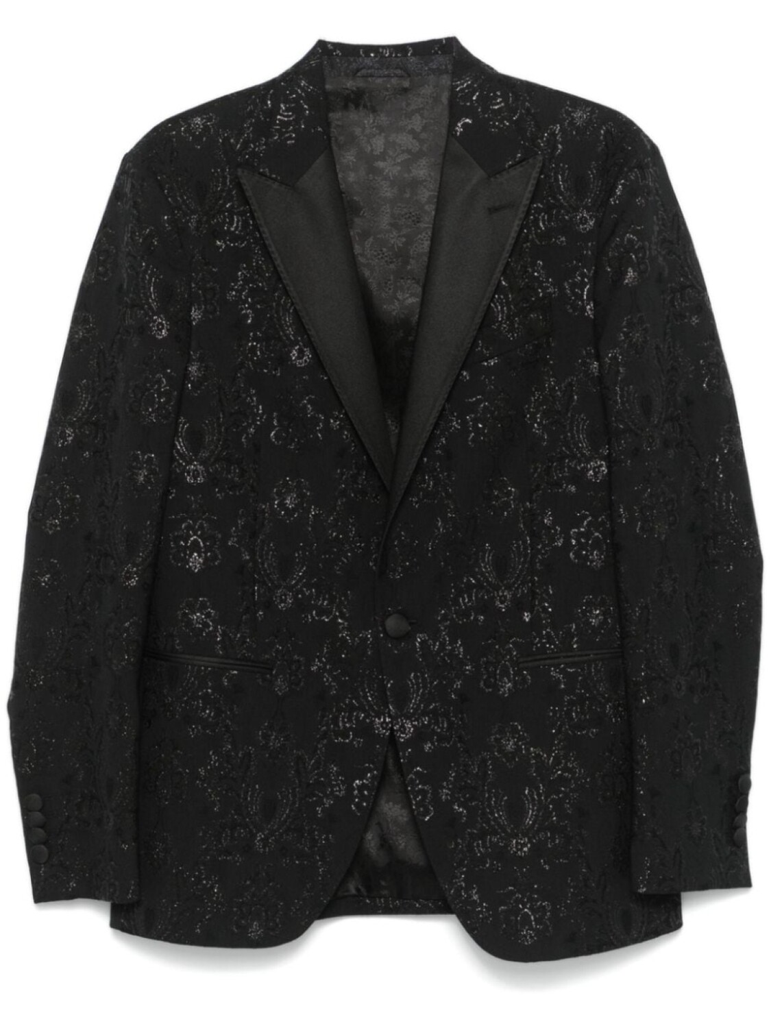 

Пиджак ETRO с узорчатым жаккардом, черный