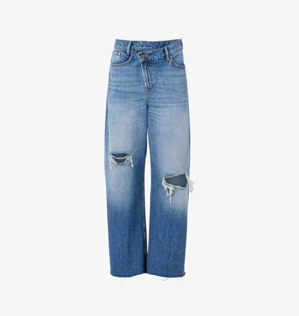 

Джинсы Aki из органического хлопка с потертостями Allsaints, индиго