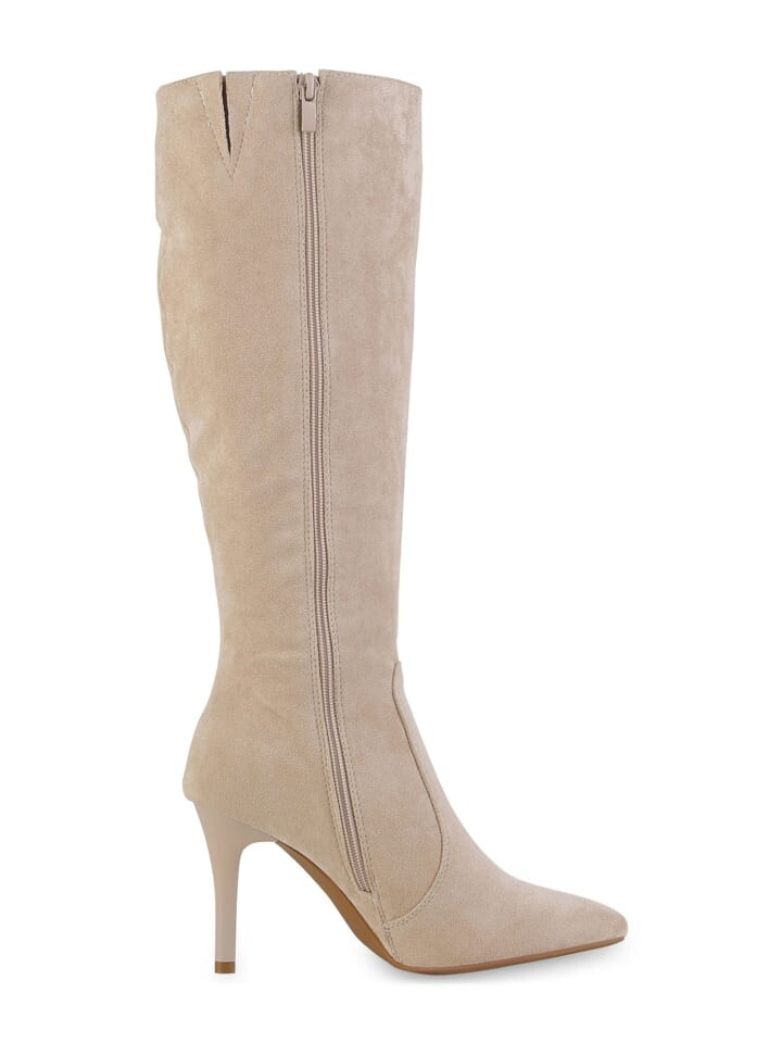 Сапоги VAN HILL Klassische Eleanor, цвет beige velours — фото 3