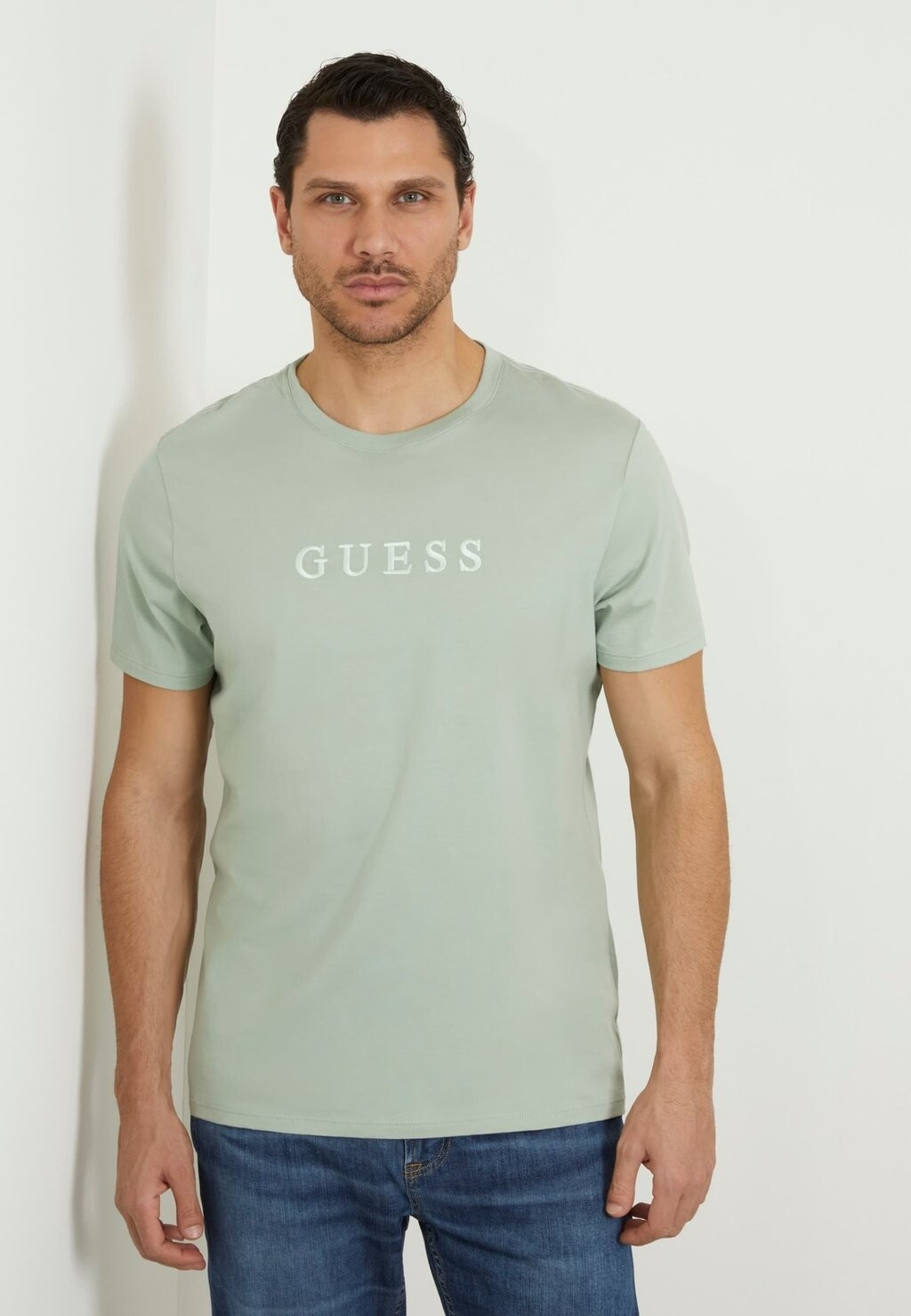 

футболка с принтом Mit Gesticktem Logo Guess, цвет lichtgroen