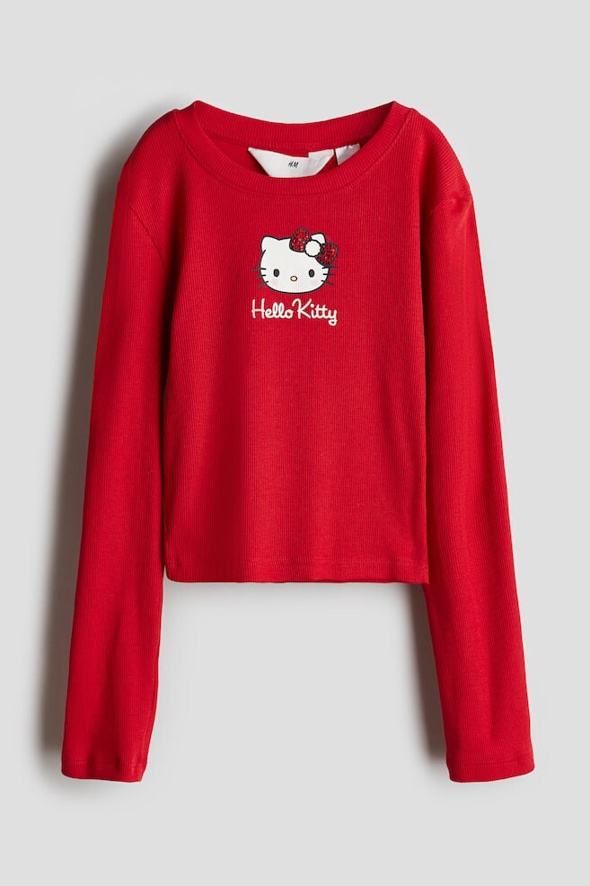 

Рубашка из джерси с мотивным принтом H&M, красный