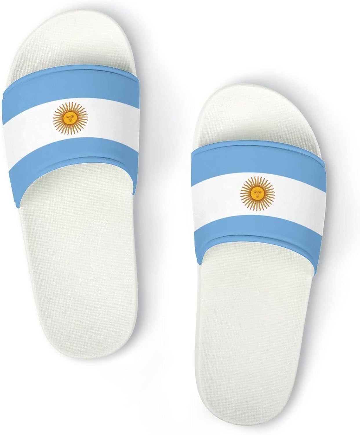

Тапочки для ванной с флагом Аргентины для мужчин и женщин, подходят для бассейна/пляжа/SPA/общежития/отеля/домашнего использования Linkasi, белый