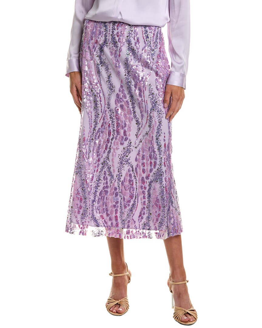 

BCBGMAXAZRIA Юбка макси с пайетками, цвет lilac multi