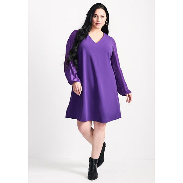 

Женское платье-сорочка Paloma с рукавами-фонариками plus size Avenue, Petunia