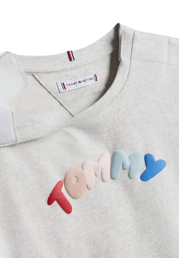 Футболка с адаптивным текстурированным логотипом Tommy Hilfiger, Light Grey Heather — фото 3