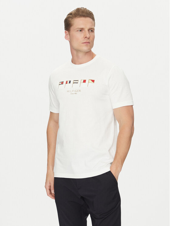 

Футболка обычного кроя Multi Flags MW0MW38616 Tommy Hilfiger, белый