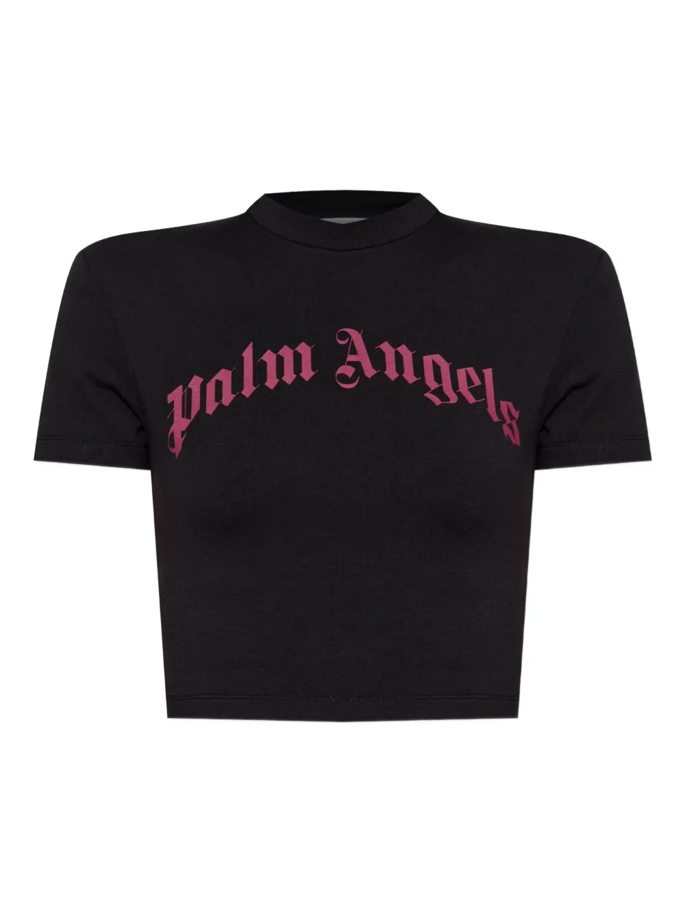 

Укороченная футболка с логотипом PALM ANGELS, черный