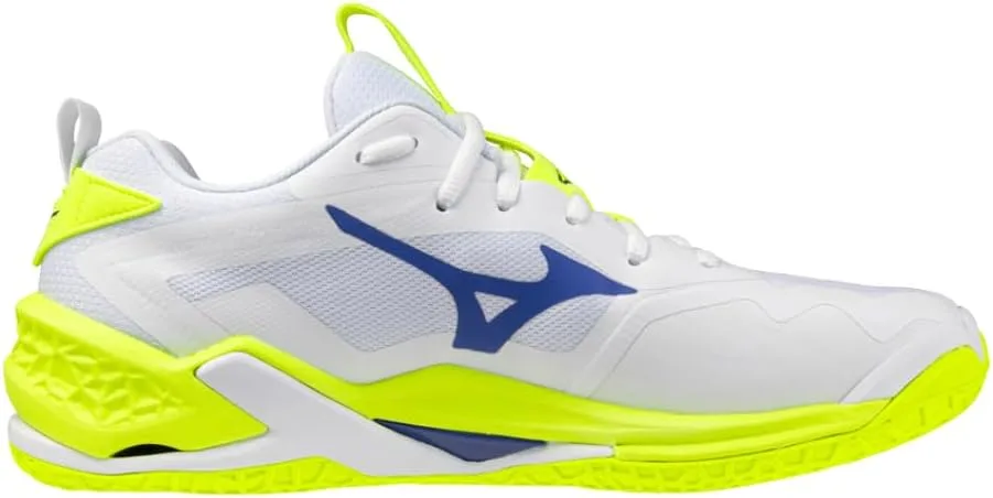 Гандбольные кроссовки Mizuno Wave Stealth Neo 2, технология ENERZY NXT, верх из тисненого трикотажа, волнистая подошва, белый — фото 2